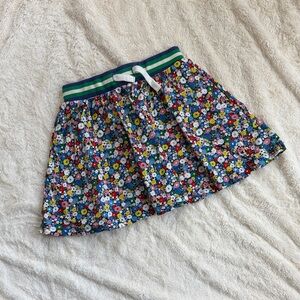 Mini Biden Girls Floral Skirt with Built In Shorts